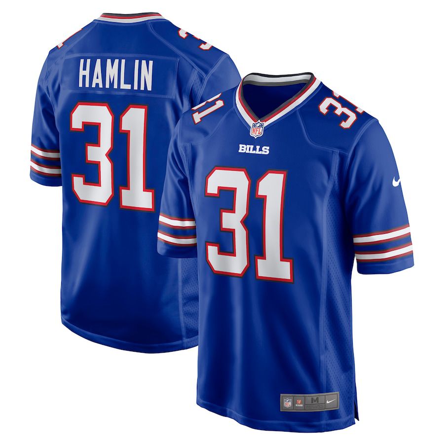 Men Buffalo Bills 31 Damar Hamlin Nike Royal Game Player NFL Jersey